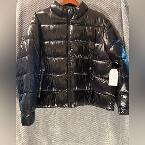 Time and Tru Slick wet Black puffer 2X New with tags